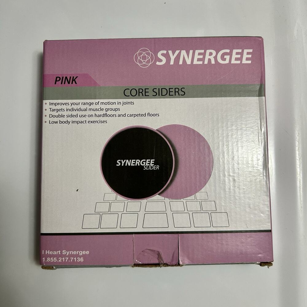 Synergee Core Sliders Pink Carpet or Hardwood Floors Exercise Discs Equipment